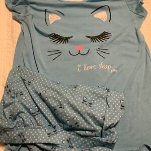 Justice blue cat pajama